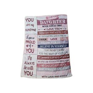 To My Daughters Blanket Fleece Throw Blanket 30x40